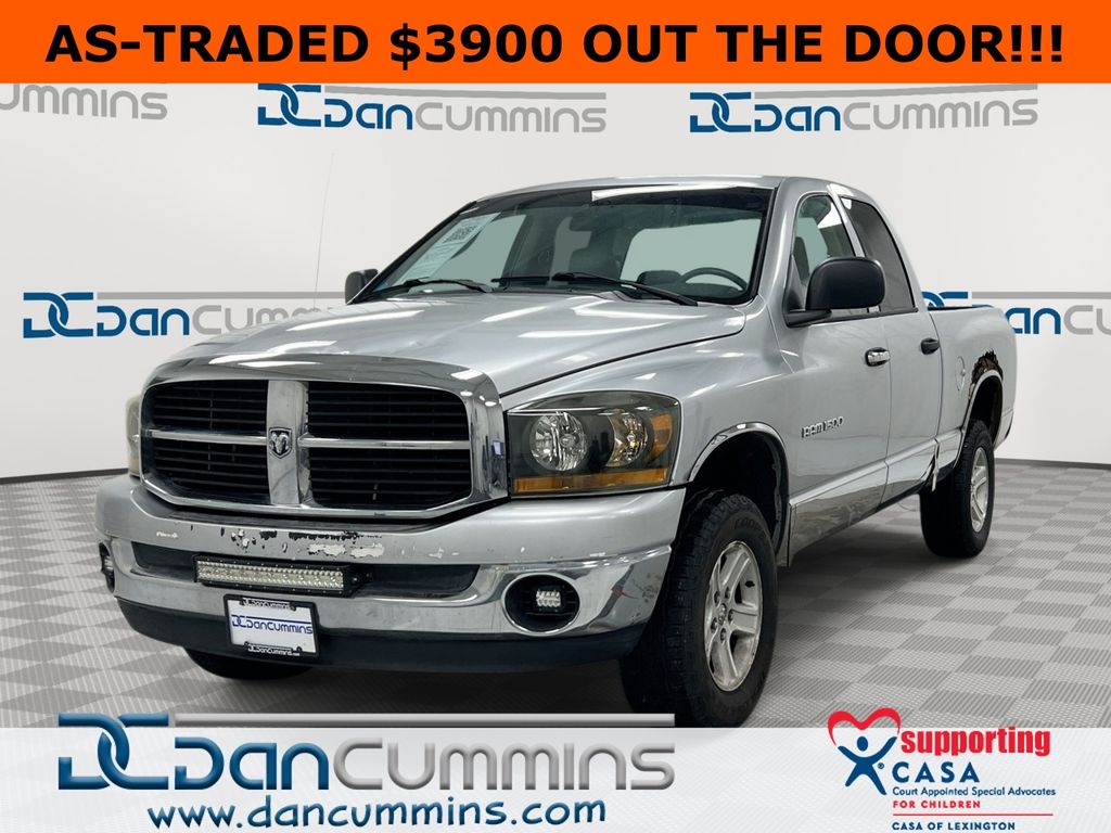 Bright Silver Metallic Clearcoat 2006 Dodge RAM 1500 SLT Quad Cab LB 4WD Pickup Truck Four-Wheel Drive 5-Speed Automatic