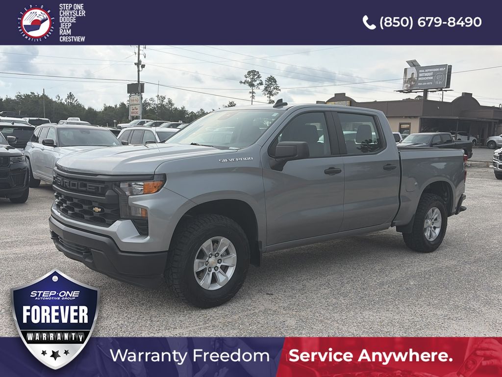 Sterling Gray Metallic 2025 Chevrolet Silverado 1500 Pickup Truck Four-Wheel Drive Automatic
