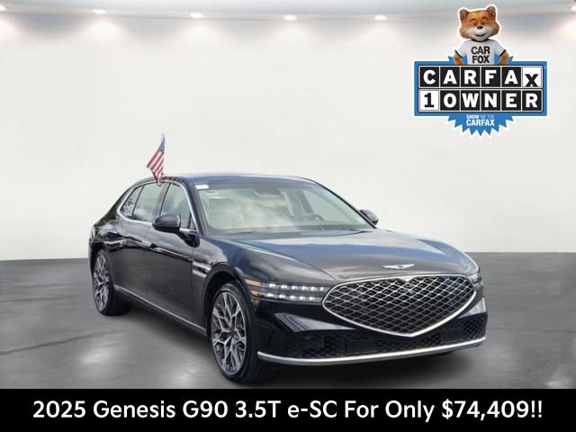 Vik Black 2025 Genesis G90 Sedan All-Wheel Drive 8-Speed Automatic