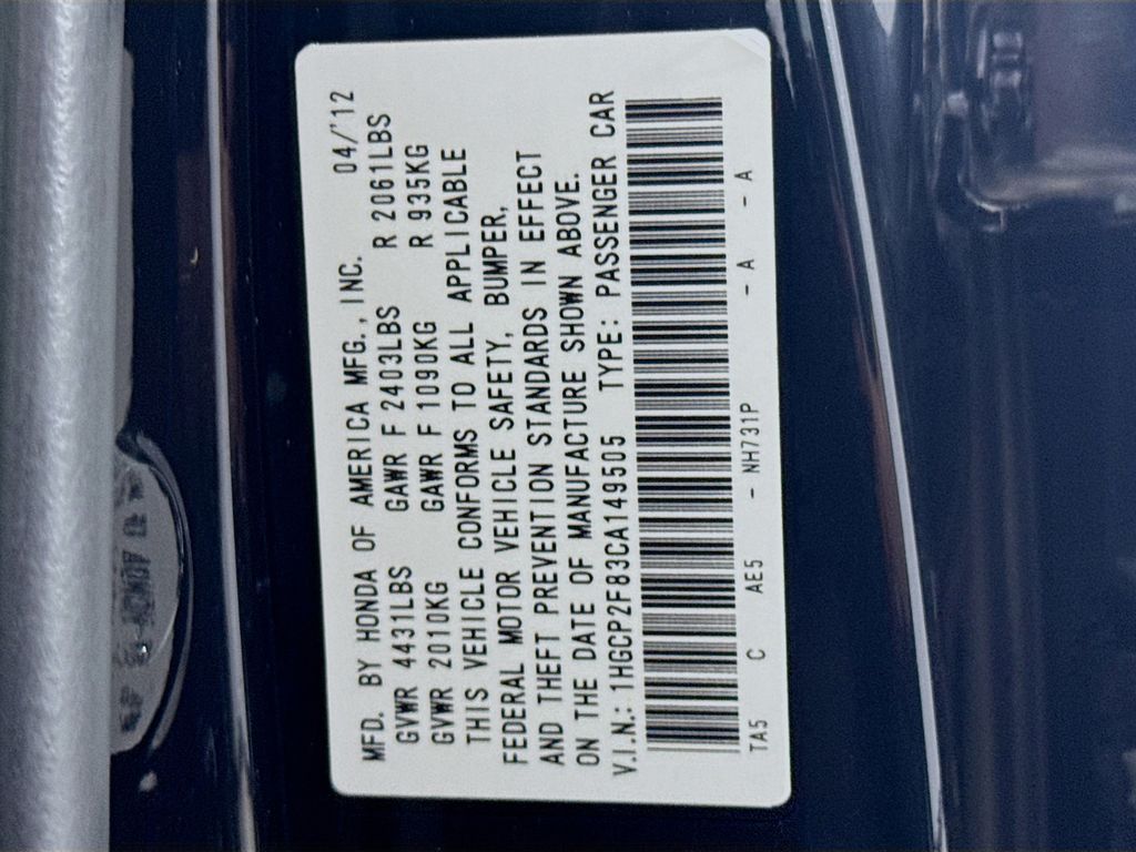 Used Car 2012 Honda Accord  Ex-l For Sale Under $12,000 In Austin, Texas