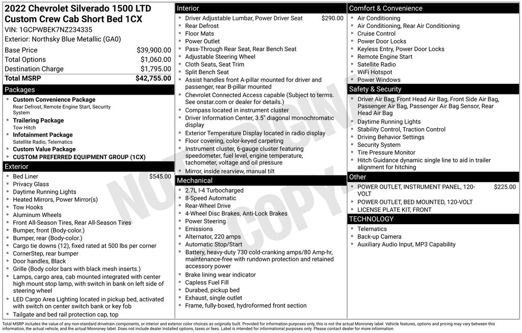 Used Car 2022 Chevrolet Silverado 1500 Ltd  Custom For Sale Under $35,000 In Austin, Texas