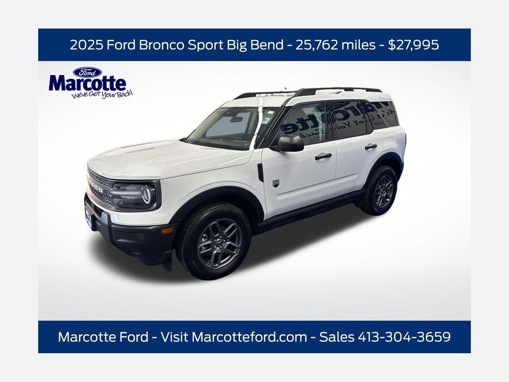 Oxford White 2025 Ford Bronco Sport Big Bend AWD SUV / Crossover All-Wheel Drive 8-Speed Automatic