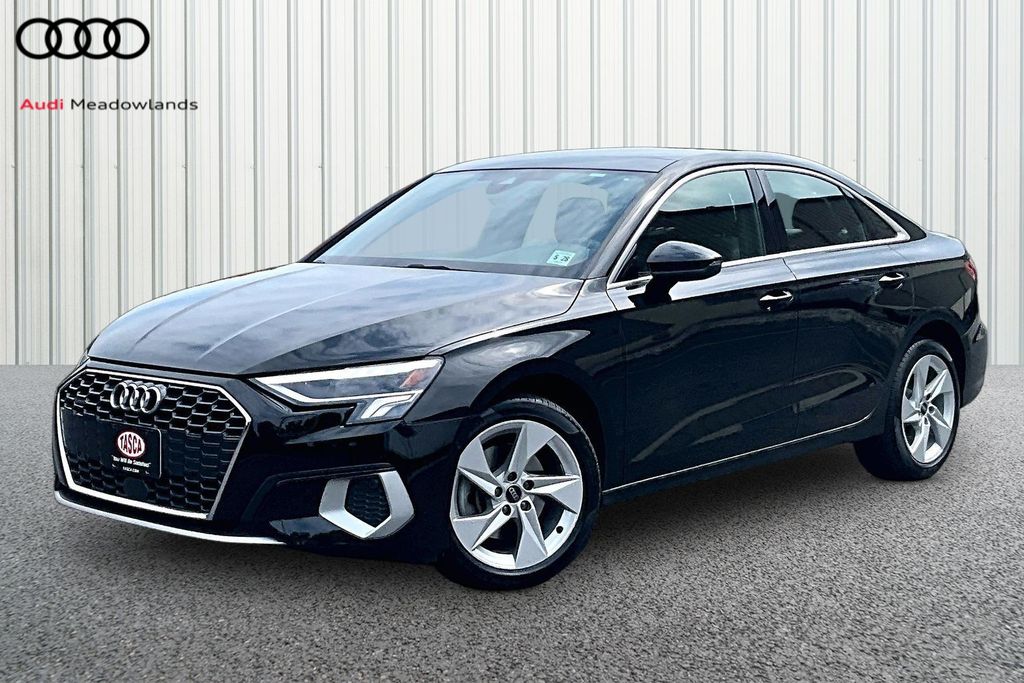 Mythos Black Metallic 2023 Audi A3 Sedan All-Wheel Drive 7-Speed Automatic