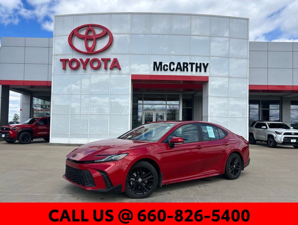 Red 2025 Toyota Camry SE AWD Sedan All-Wheel Drive Continuously Variable Transmission