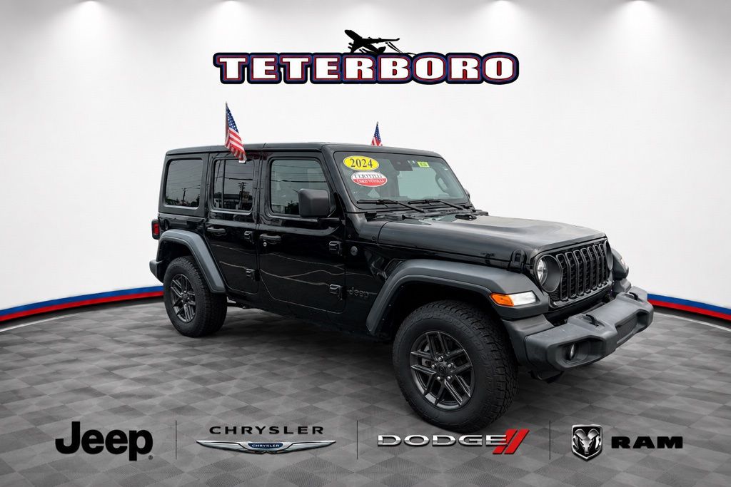 Black Clearcoat 2024 Jeep Wrangler SUV / Crossover Four-Wheel Drive 8-Speed Automatic