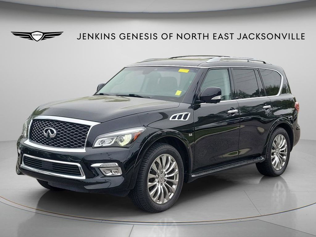 Black Obsidian 2017 INFINITI QX80 RWD SUV / Crossover Rear-Wheel Drive 7-Speed Automatic