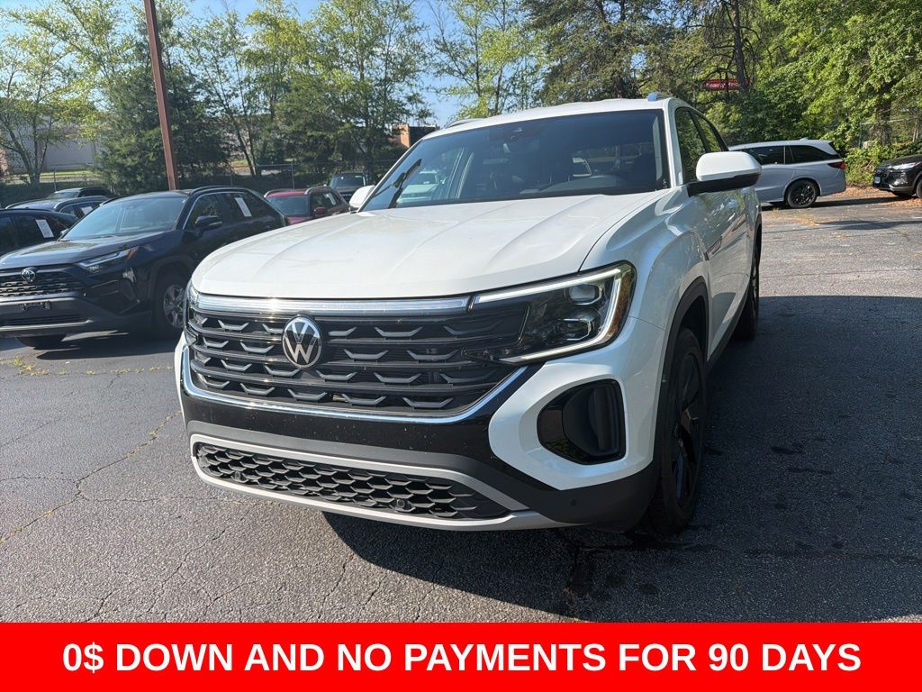 White 2025 Volkswagen Atlas Cross Sport SE FWD with Technology SUV / Crossover Front-Wheel Drive 8-Speed Automatic