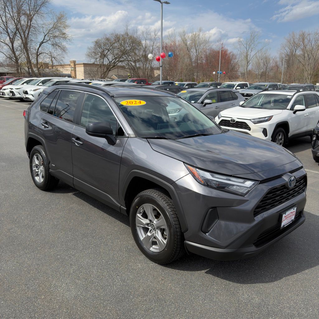 Magnetic Gray Metallic 2024 Toyota RAV4 Hybrid LE AWD SUV / Crossover All-Wheel Drive Continuously Variable Transmission
