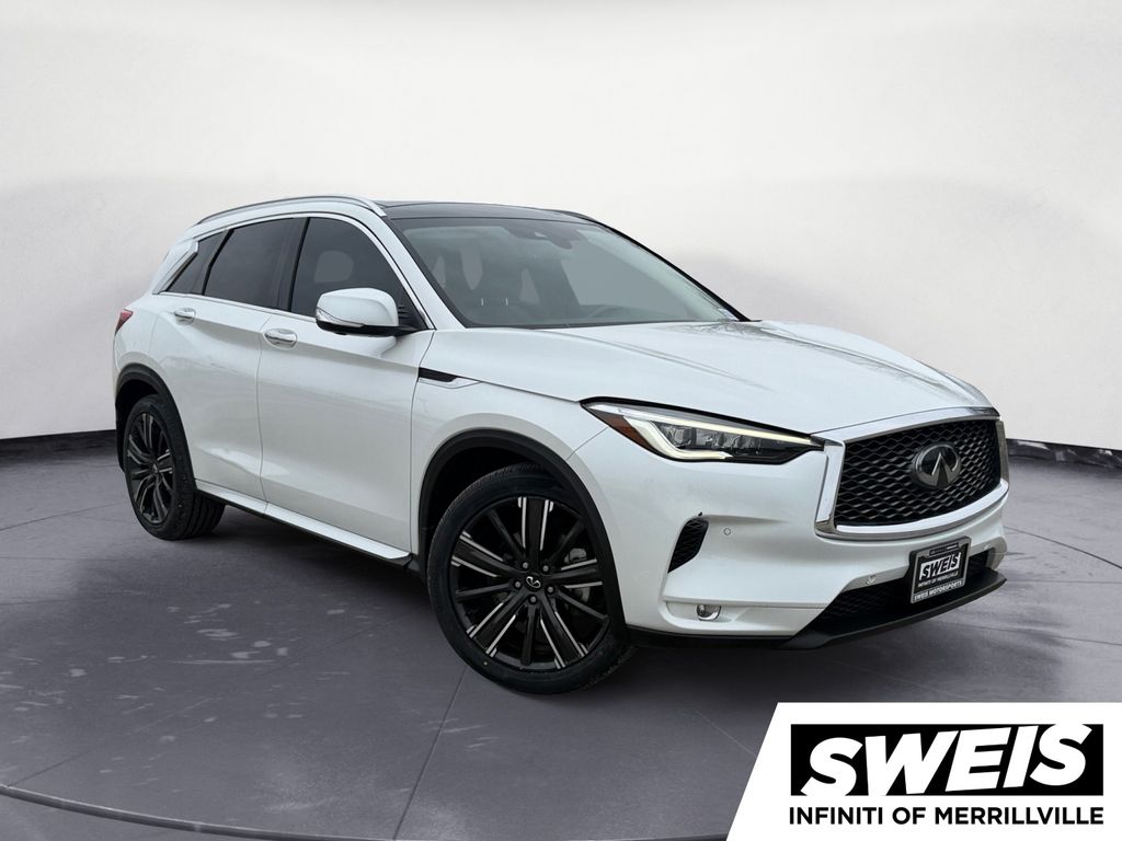 Radiant White 2023 INFINITI QX50 Sensory AWD SUV / Crossover All-Wheel Drive Continuously Variable Transmission
