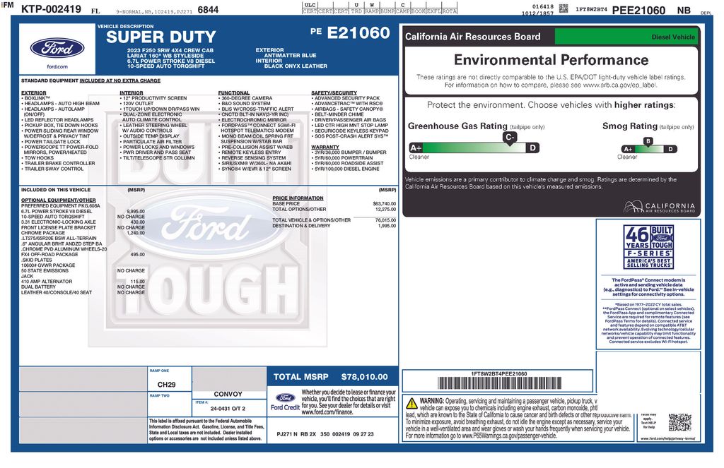 Used 2023 Blue Ford Lariat image 5