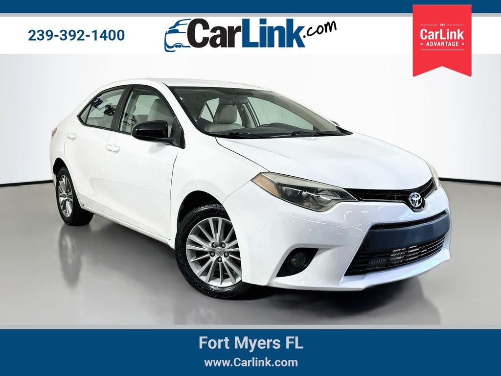 Super White 2014 Toyota Corolla Sedan Front-Wheel Drive Continuously Variable Transmission