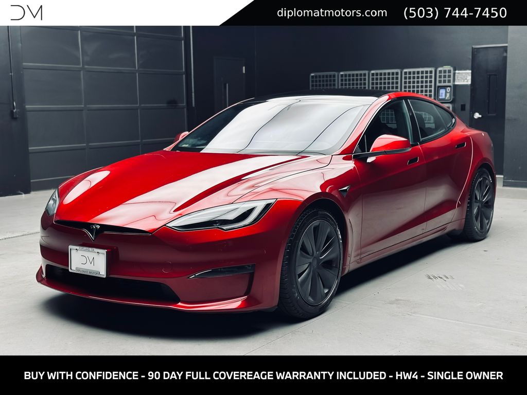 Ultra Red 2023 Tesla Model S Sedan All-Wheel Drive 1-Speed Automatic