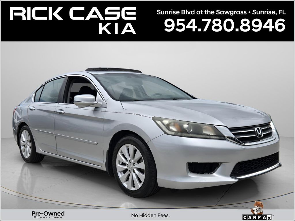 Alabaster Silver Metallic 2013 Honda Accord Sedan Front-Wheel Drive Continuously Variable Transmission