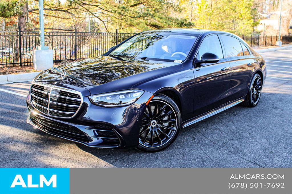 Nautical Blue Metallic 2023 Mercedes-Benz S-Class Sedan All-Wheel Drive 9-Speed Automatic