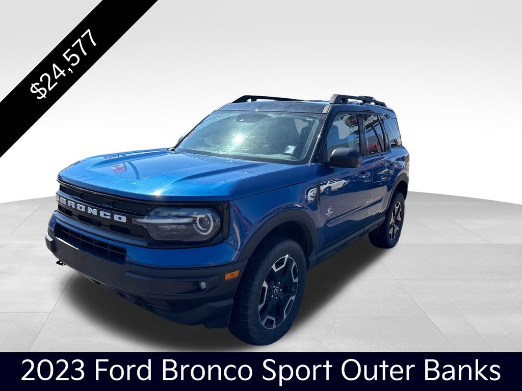 Blue Metallic 2023 Ford Bronco Sport Outer Banks AWD SUV / Crossover All-Wheel Drive 8-Speed Automatic