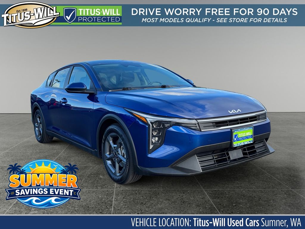 Deep Sea Blue 2025 Kia K4 LXS FWD Sedan Front-Wheel Drive Continuously Variable Transmission