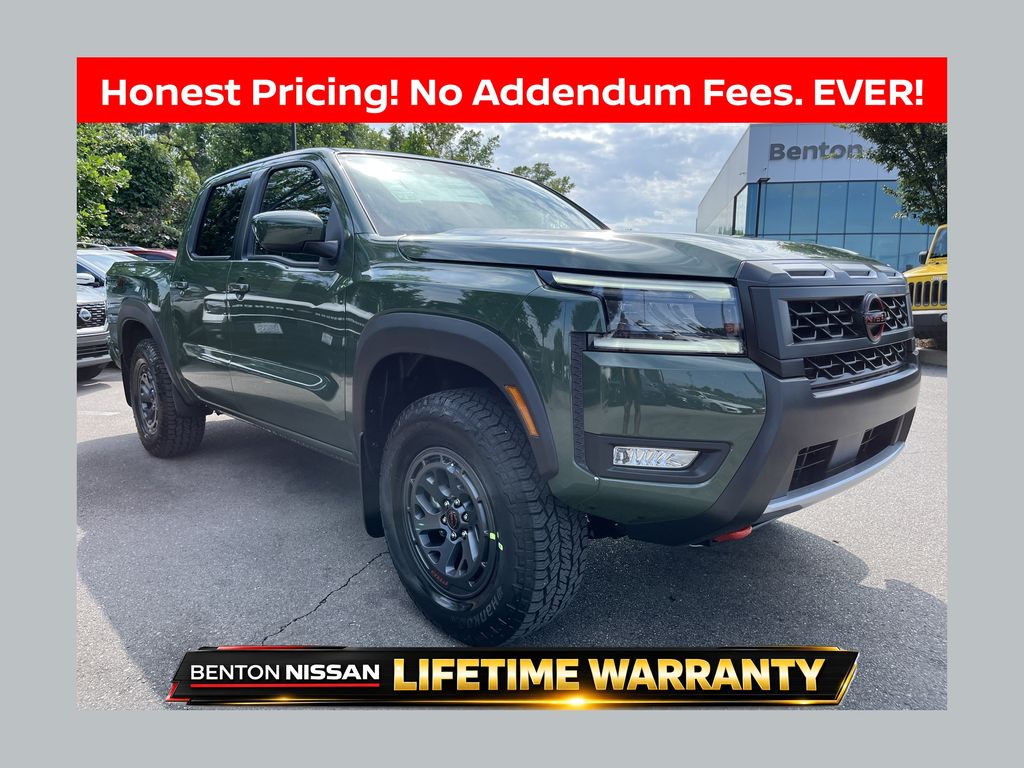 Tactical Green Metallic 2026 Nissan Frontier Pickup Truck Four-Wheel Drive 9-Speed Automatic Overdrive