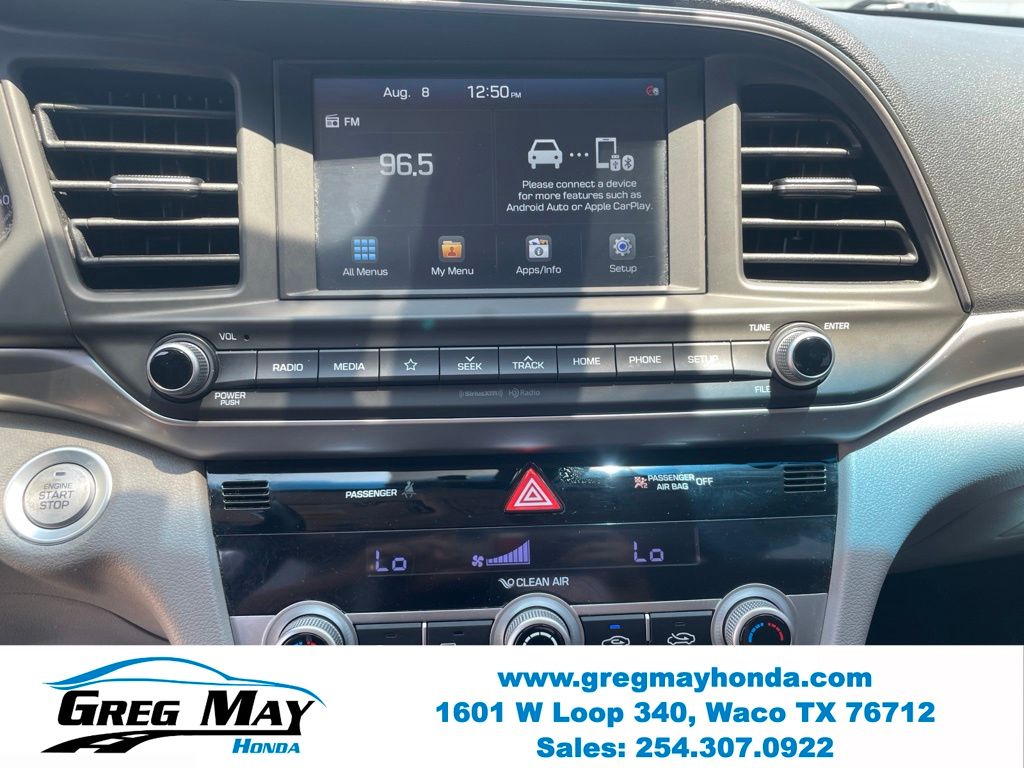 2020 Hyundai Elantra Value Edition Black at Greg May Honda