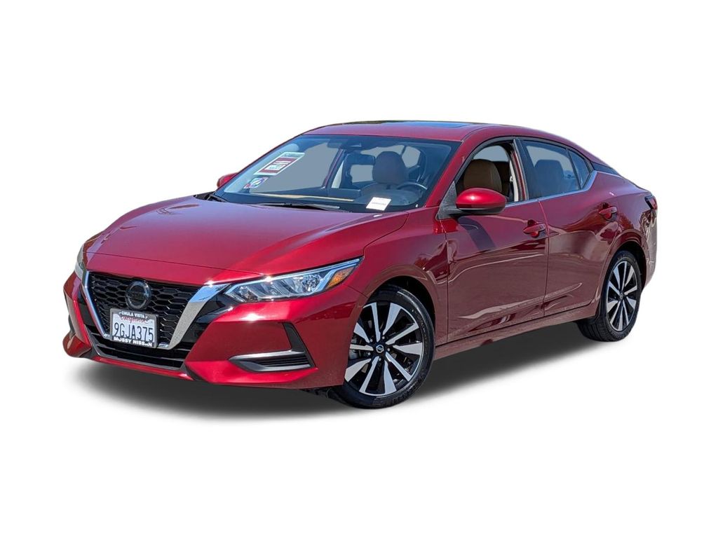 Red (Scarlet Ember Tintcoat) 2023 Nissan Sentra SV FWD Sedan Front-Wheel Drive Continuously Variable Transmission