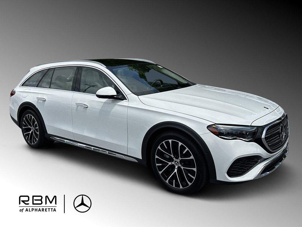 White 2025 Mercedes-Benz E-Class All-Terrain E 450 4MATIC Wagon All-Wheel Drive 9-Speed Automatic