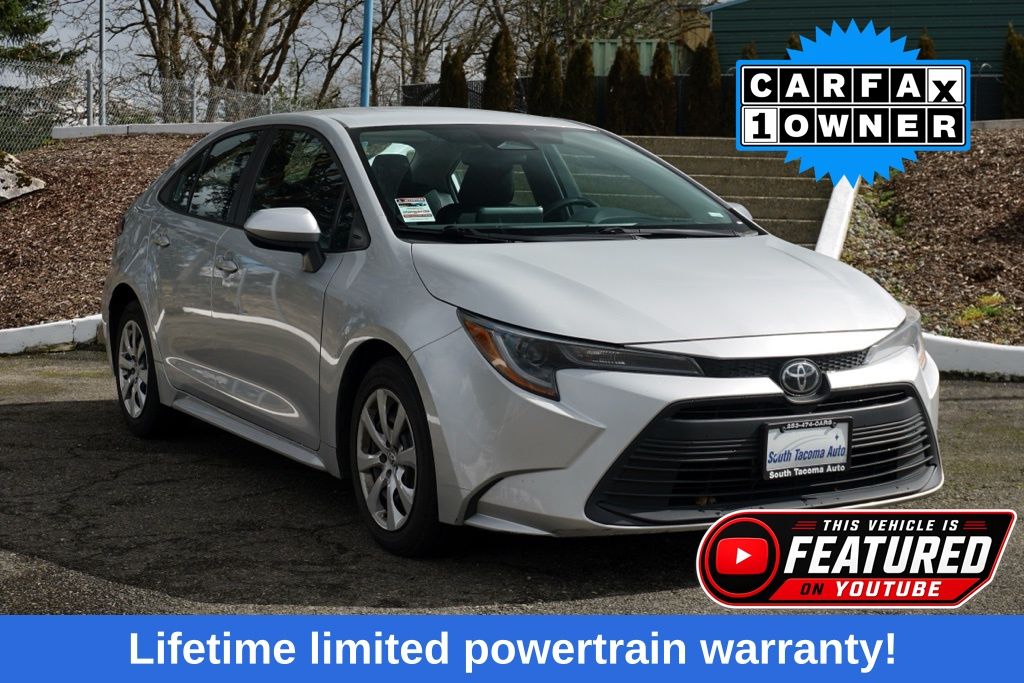 Classic Silver Metallic 2024 Toyota Corolla LE FWD Sedan Front-Wheel Drive Continuously Variable Transmission