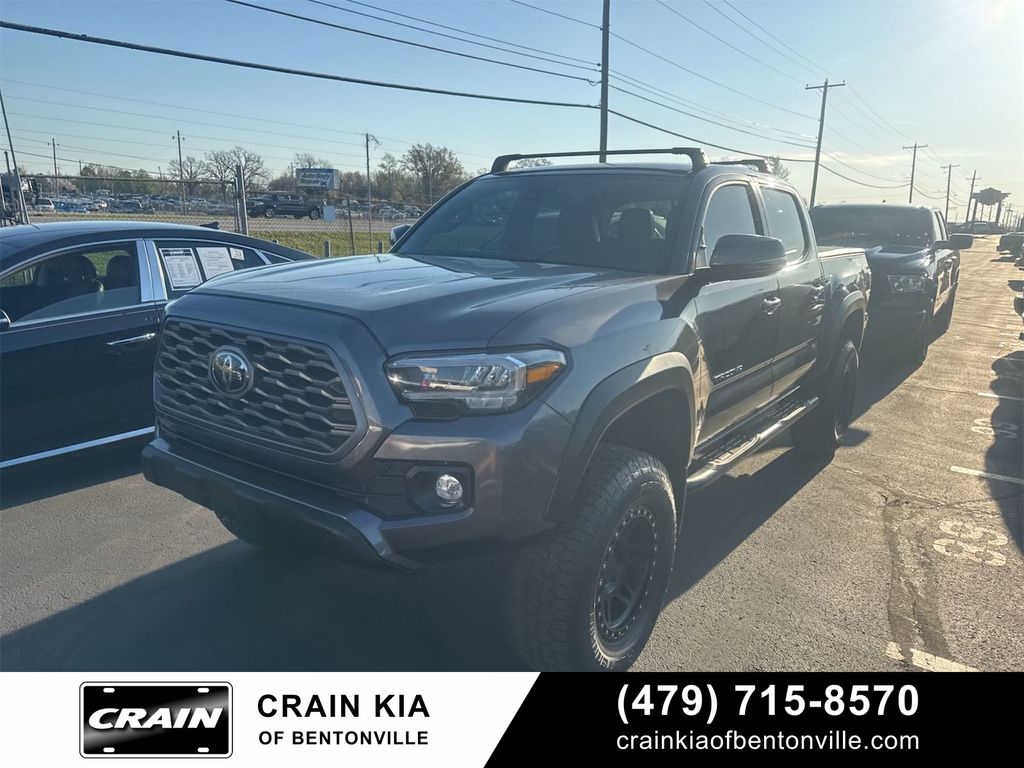 Magnetic Gray Metallic 2022 Toyota Tacoma TRD Off Road Double Cab 4WD Pickup Truck Four-Wheel Drive 6-Speed Manual