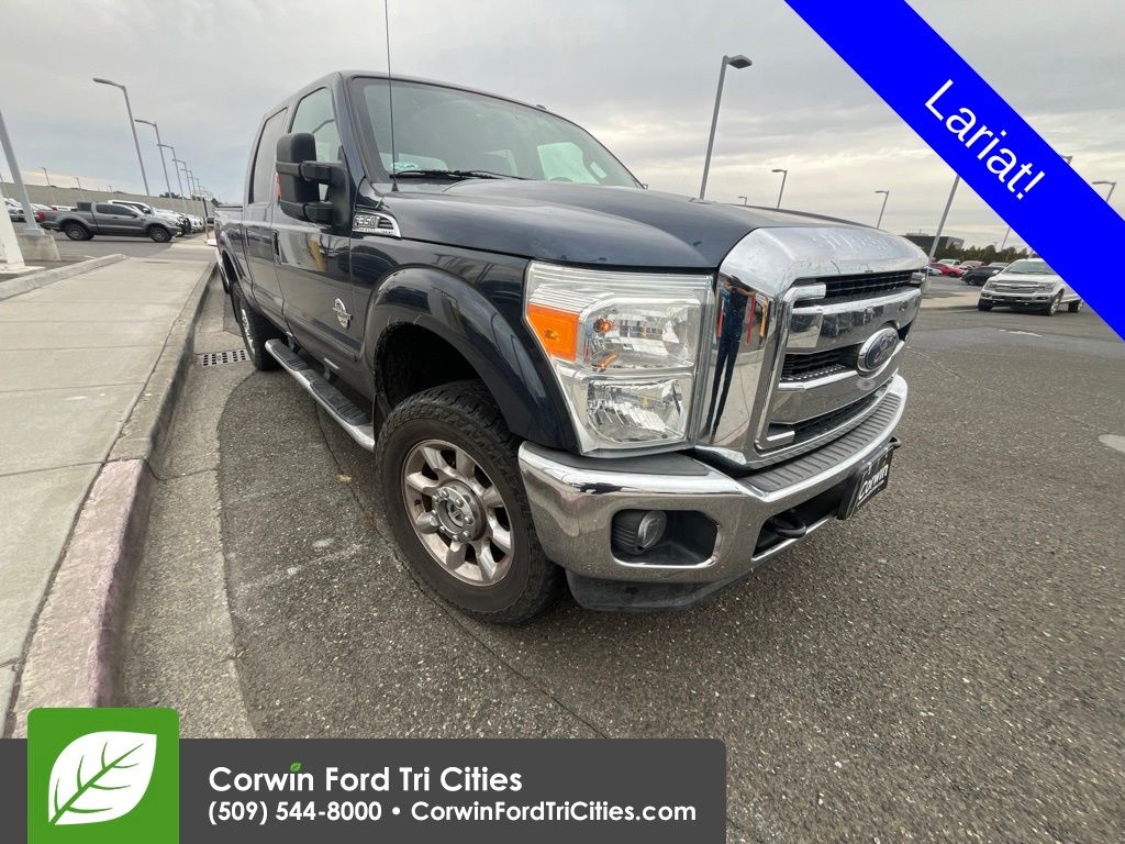 Blue 2014 Ford F-350 Super Duty Pickup Truck Four-Wheel Drive 6-Speed Automatic Overdrive