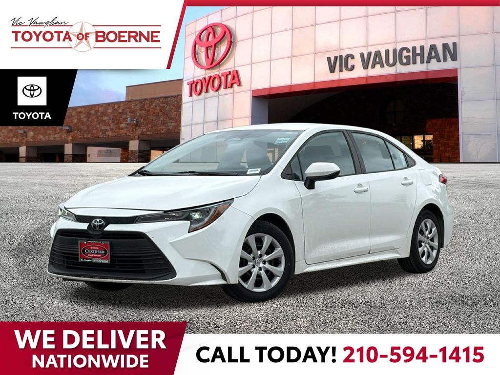 White 2024 Toyota Corolla LE FWD Sedan Front-Wheel Drive Continuously Variable Transmission
