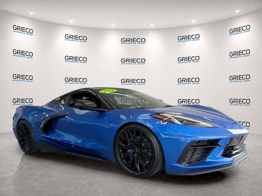 Elkhart Lake Blue Metallic 2021 Chevrolet Corvette Coupe Rear-Wheel Drive 8-Speed Dual Clutch