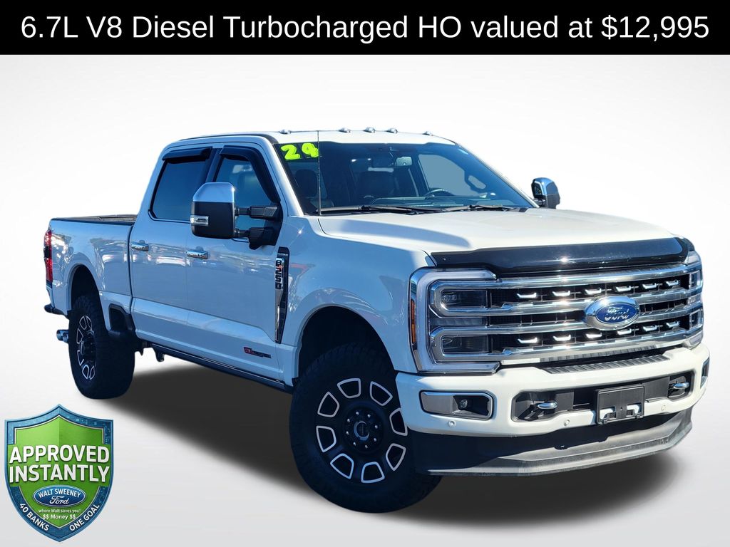 White Metallic 2024 Ford F-250 Super Duty Pickup Truck Four-Wheel Drive Automatic