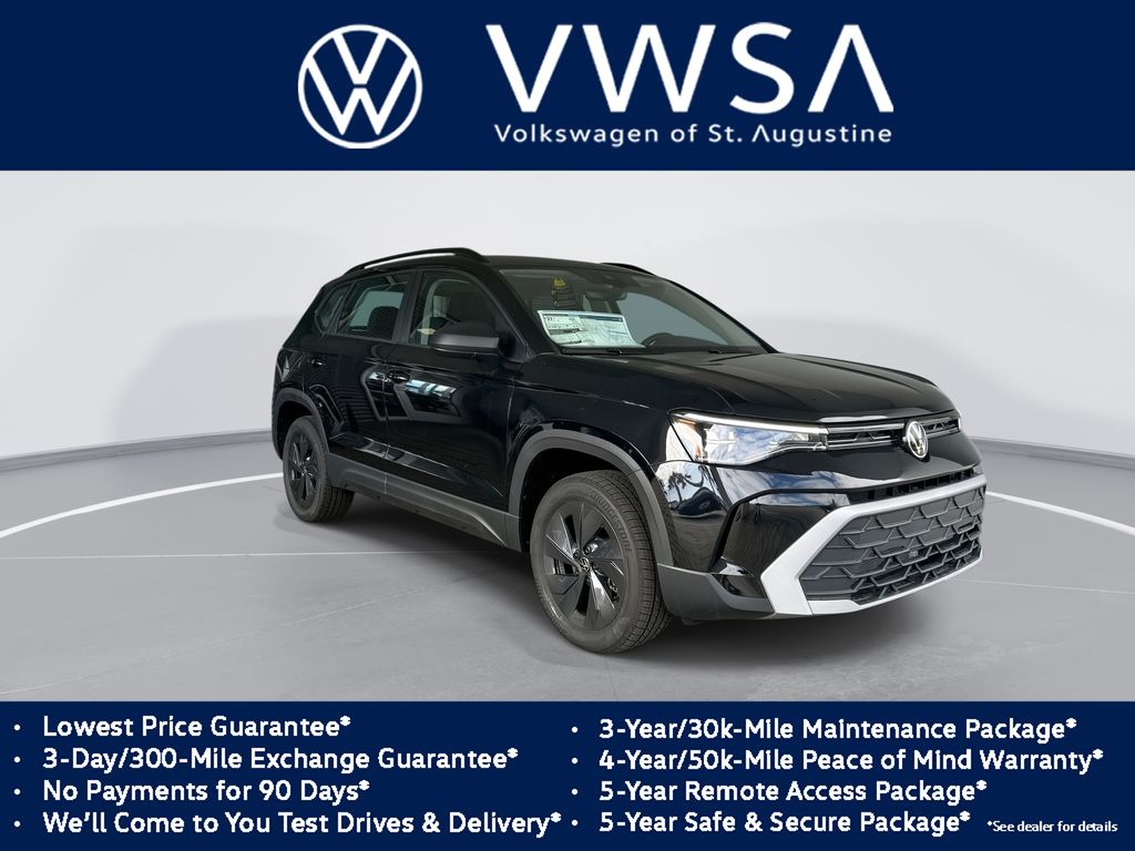 Deep Black Pearl 2026 Volkswagen Taos SUV / Crossover Front-Wheel Drive 8-Speed Automatic