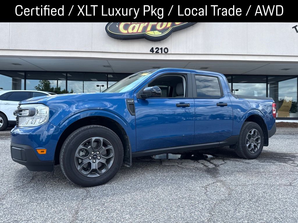 Atlas Blue Metallic 2024 Ford Maverick Pickup Truck All-Wheel Drive 8-Speed Automatic