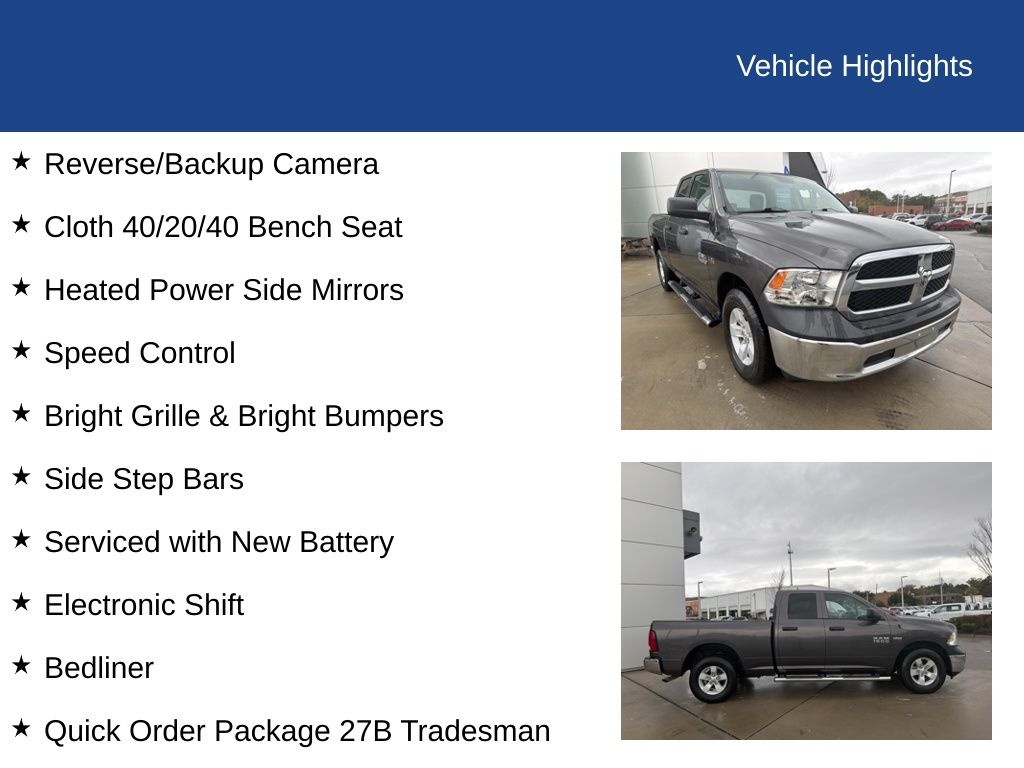 2018 Ram 1500 Tradesman Quad Cab 4x2 6'4" Box