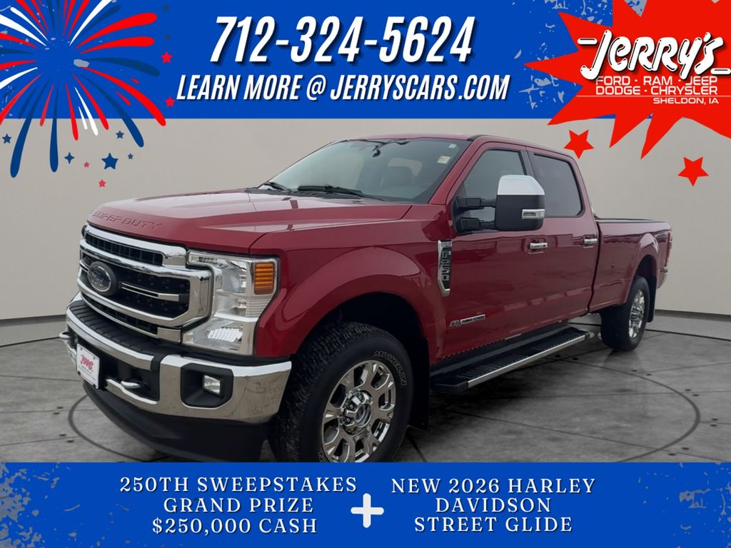 Red Metallic 2020 Ford F-250 Super Duty Lariat Crew Cab 4WD Pickup Truck Four-Wheel Drive Automatic