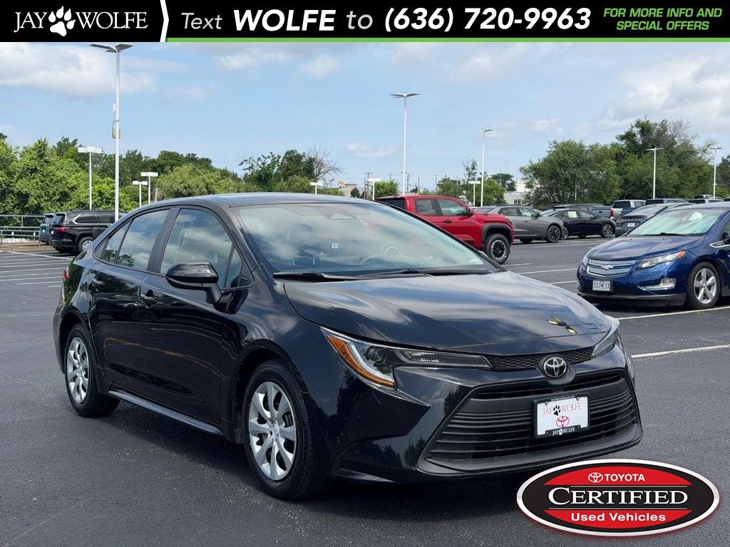 Midnight Black Metallic 2023 Toyota Corolla LE FWD Sedan Front-Wheel Drive Continuously Variable Transmission