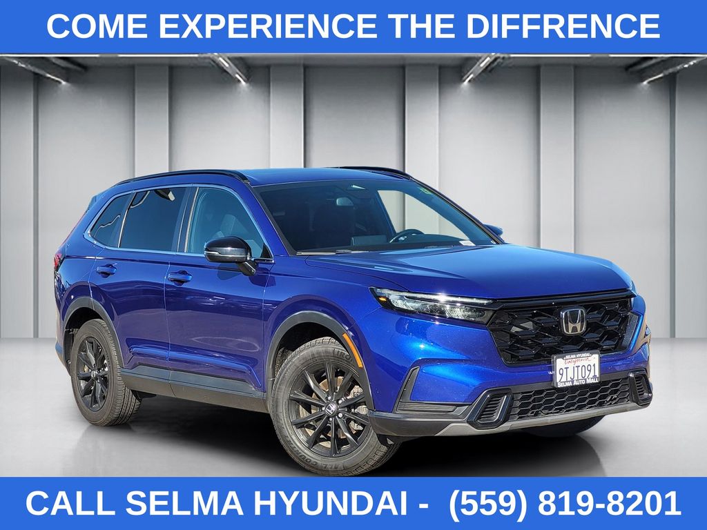 Canyon River Blue Metallic 2024 Honda CR-V Hybrid Sport AWD SUV / Crossover All-Wheel Drive Continuously Variable Transmission