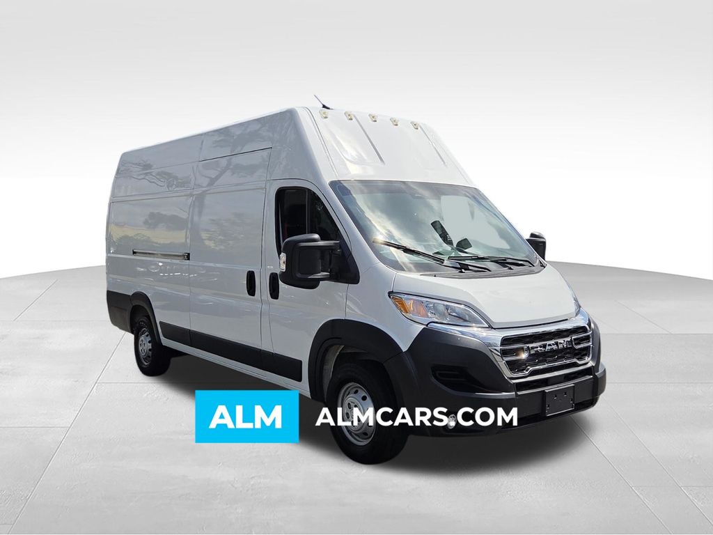 Bright White Clearcoat 2023 RAM ProMaster 3500 159 Super High Roof Extended Cargo Van FWD Van Front-Wheel Drive 9-Speed Automatic