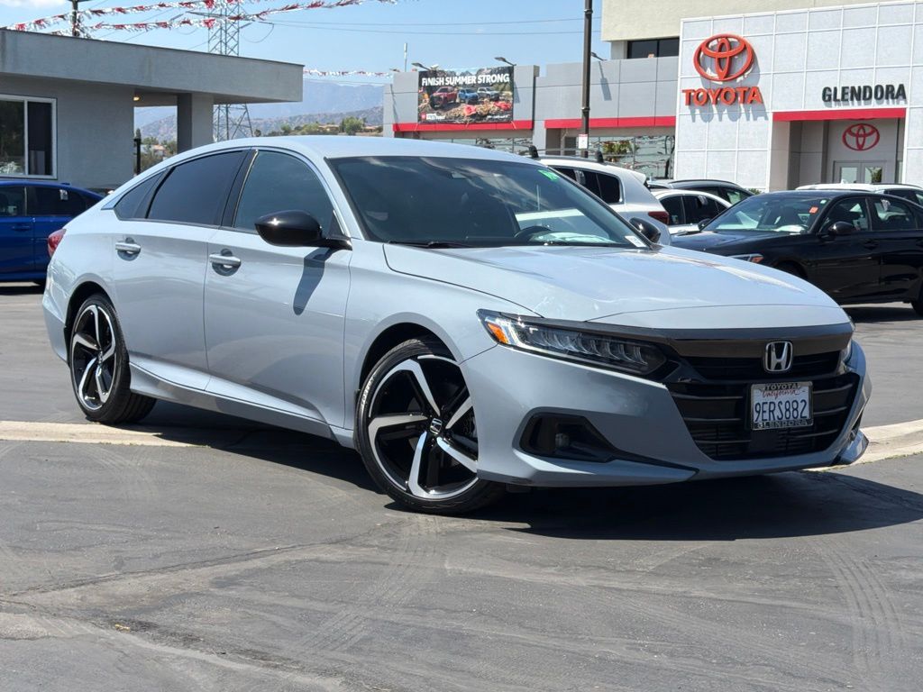 Sonic Gray Pearl 2022 Honda Accord Sedan Front-Wheel Drive Continuously Variable Transmission