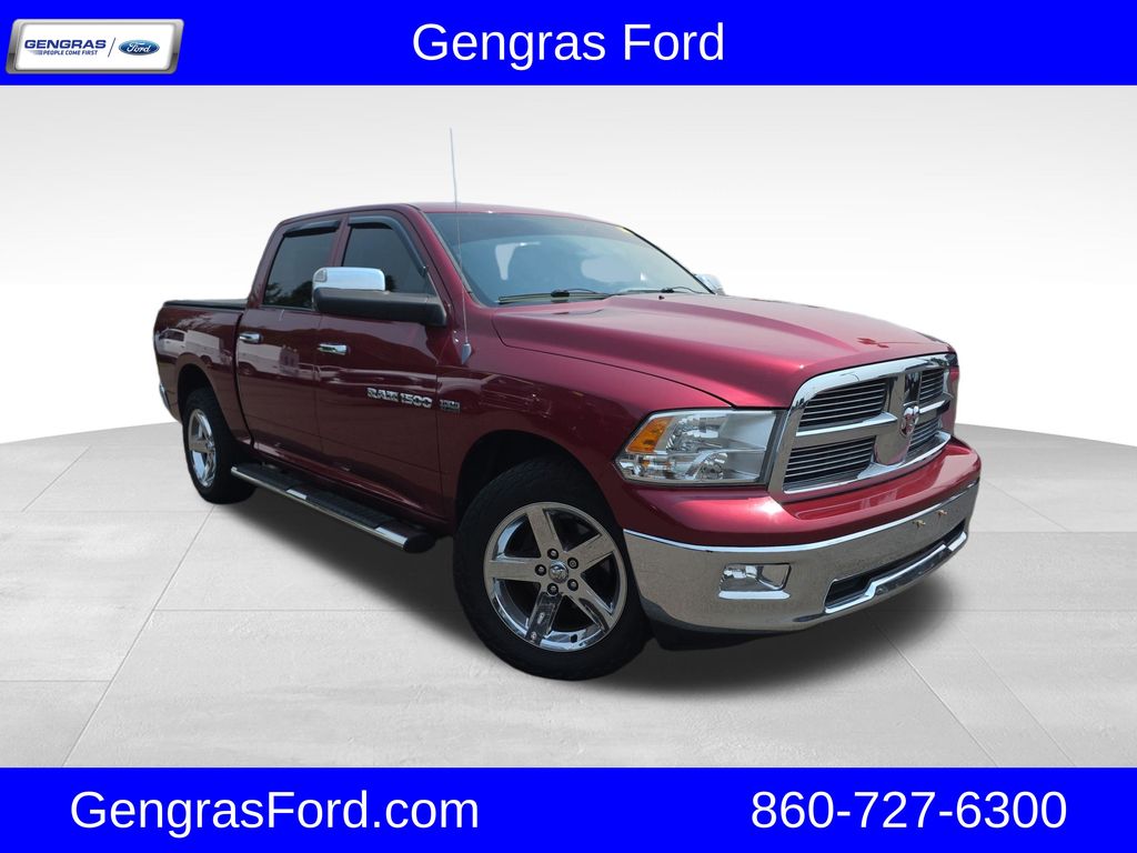 Deep Cherry Red Crystal Pearlcoat 2012 RAM 1500 Pickup Truck Four-Wheel Drive 6-Speed Automatic
