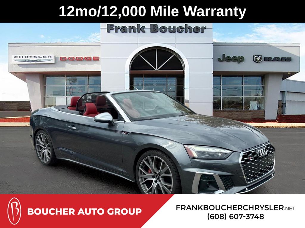 Quantum Gray/Black Roof 2021 Audi S5 Convertible All-Wheel Drive 8-Speed Automatic
