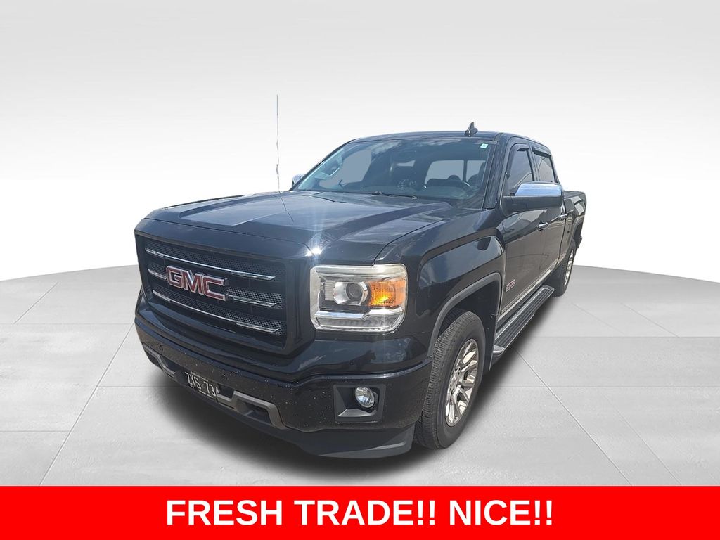 Onyx Black 2015 GMC Sierra 1500 SLT Crew Cab 4WD Pickup Truck Four-Wheel Drive 6-Speed Automatic Overdrive