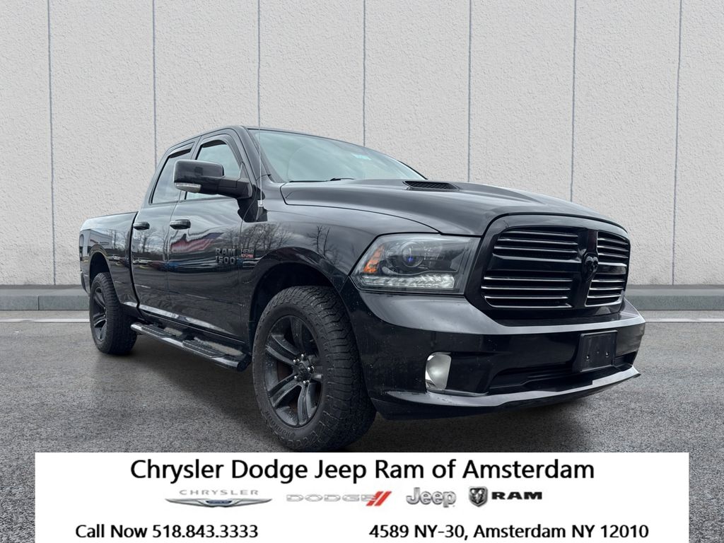 Brilliant Black Crystal Pearlcoat 2015 RAM 1500 Sport Quad Cab 4WD Pickup Truck Four-Wheel Drive 8-Speed Automatic