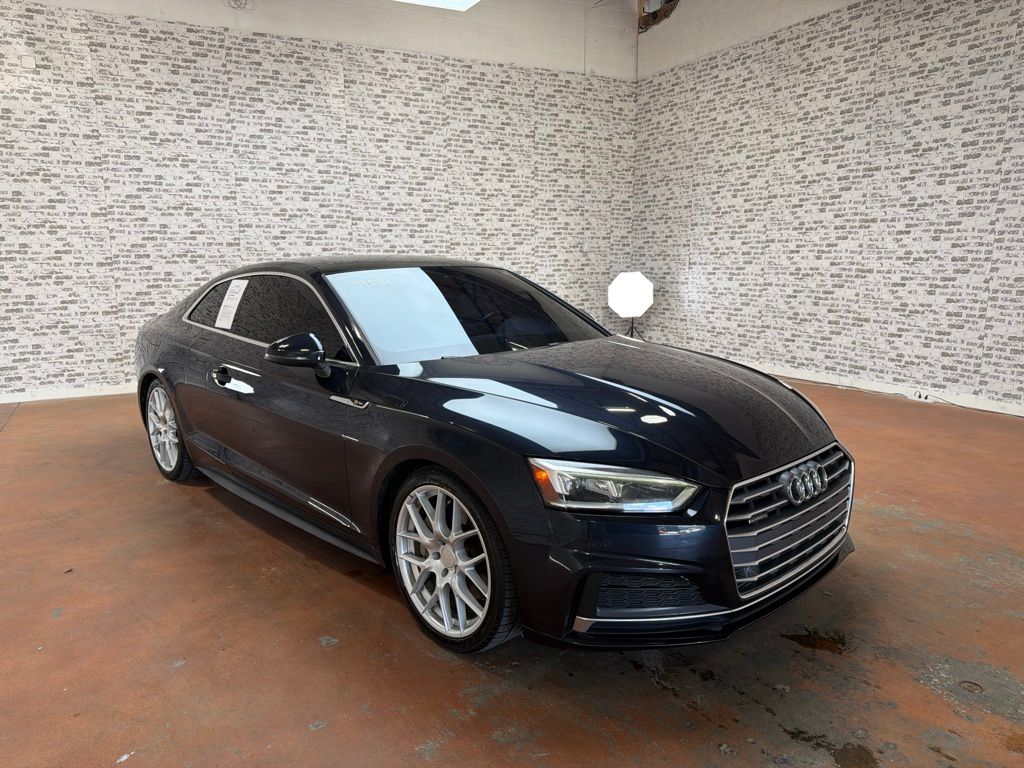 Moonlight Blue Metallic 2018 Audi A5 2.0T quattro Premium Plus Coupe AWD Coupe All-Wheel Drive 7-Speed Automatic