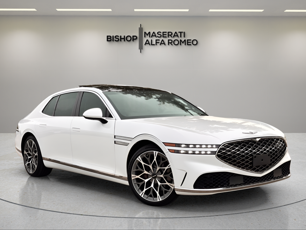 Uyuni White 2025 Genesis G90 3.5T e-Supercharger AWD Sedan All-Wheel Drive 8-Speed Automatic