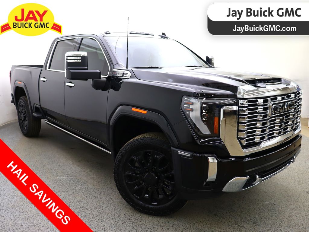 Onyx Black 2025 GMC Sierra 2500HD Denali Crew Cab 4WD Pickup Truck Four-Wheel Drive Automatic