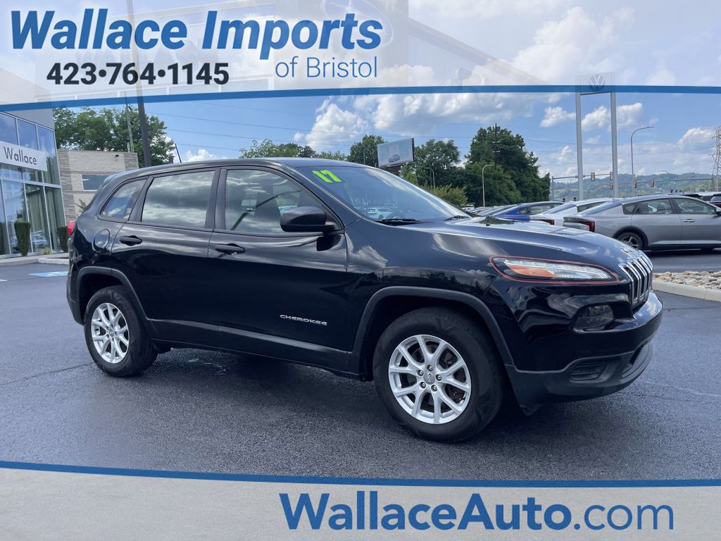 Diamond Black Crystal Pearlcoat 2017 Jeep Cherokee SUV / Crossover Four-Wheel Drive 9-Speed Automatic