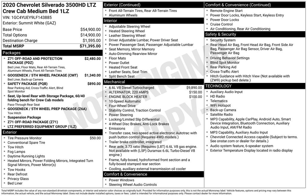 Used Car 2020 Chevrolet Silverado 3500hd  Ltz For Sale Under $35,000 In Austin, Texas