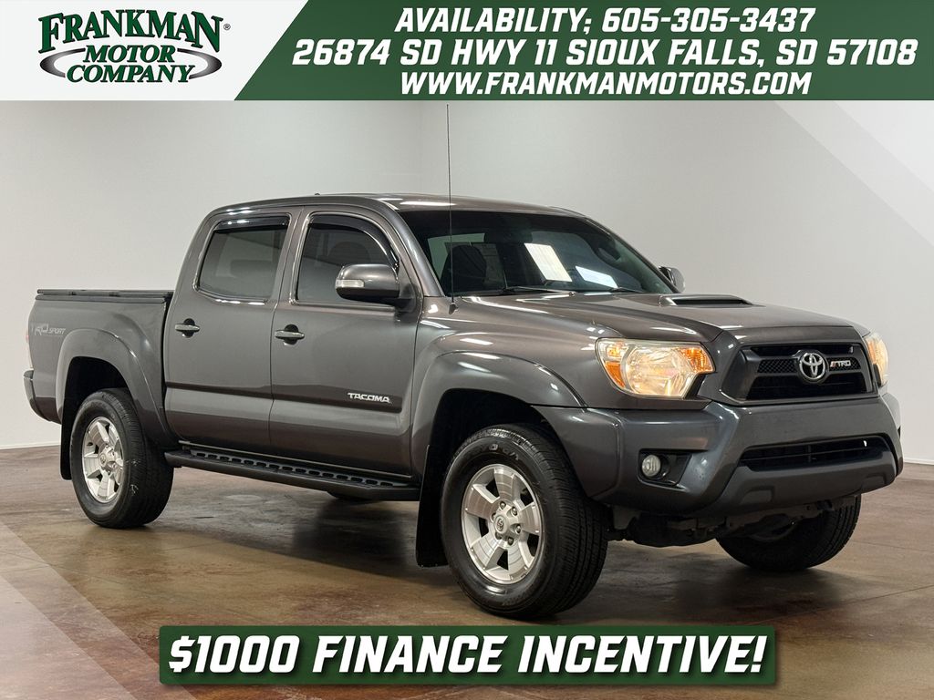 Magnetic Gray Metallic 2015 Toyota Tacoma Double Cab V6 PreRunner Pickup Truck 4X2 5-Speed Automatic
