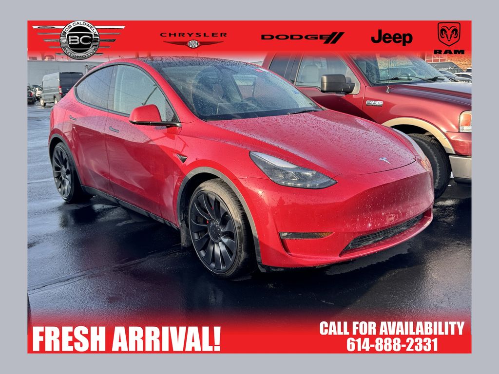 Red Multi-Coat 2023 Tesla Model Y Performance AWD SUV / Crossover All-Wheel Drive 1-Speed Automatic