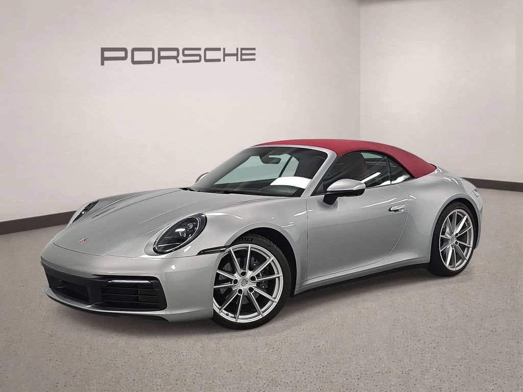 GT Silver Metallic 2022 Porsche 911 Carrera Cabriolet RWD Convertible Rear-Wheel Drive 8-Speed Automatic
